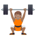 🏋🏽 person lifting weights: medium skin tone display on JoyPixels